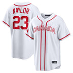Silnrao C.Guardians #23 Bo Naylor Player White World Classic Home Game Stitched Jerseys