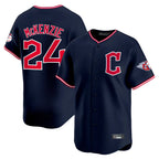 Silnrao C.Guardians #24 Triston McKenzie Player Navy Limited Home Stitched Jerseys