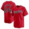 Silnrao C.Guardians #24 Triston McKenzie Player Red Limited Home Stitched Jerseys