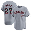 Silnrao C.Guardians #27 Austin Hedges Player Gray Road Limited Home Stitched Jerseys