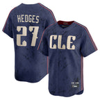 Silnrao C.Guardians #27 Austin Hedges Player Navy City Connect Limited Home Stitched Jerseys
