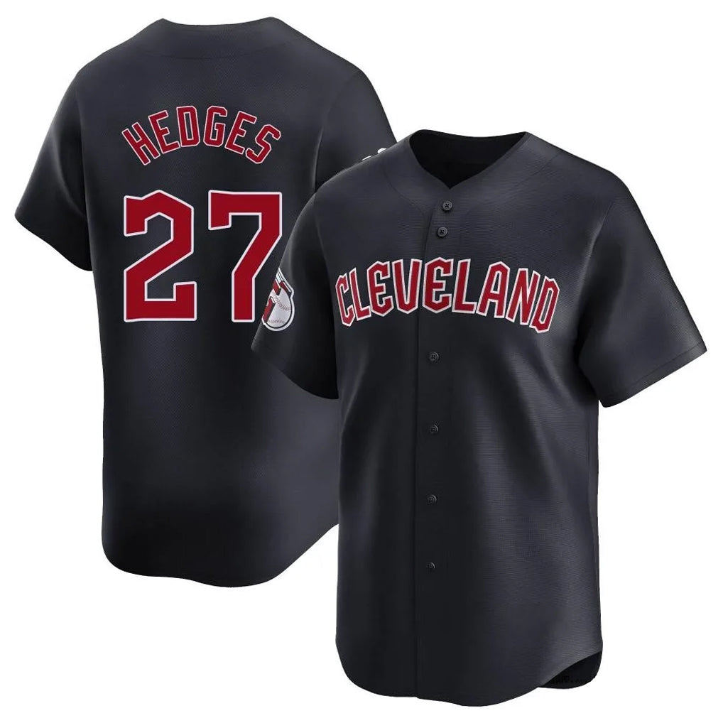 Silnrao C.Guardians #27 Austin Hedges Player Navy Limited Home Game Stitched Jerseys