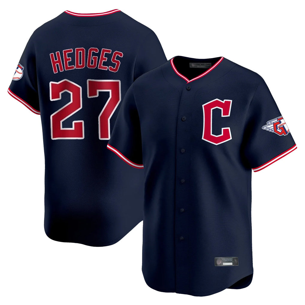 Silnrao C.Guardians #27 Austin Hedges Player Navy Limited Home Stitched Jerseys