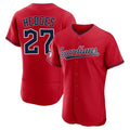 Silnrao C.Guardians #27 Austin Hedges Player Red Limited Elite Home Stitched Jerseys