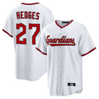 Silnrao C.Guardians #27 Austin Hedges Player White Game Home Stitched Jerseys