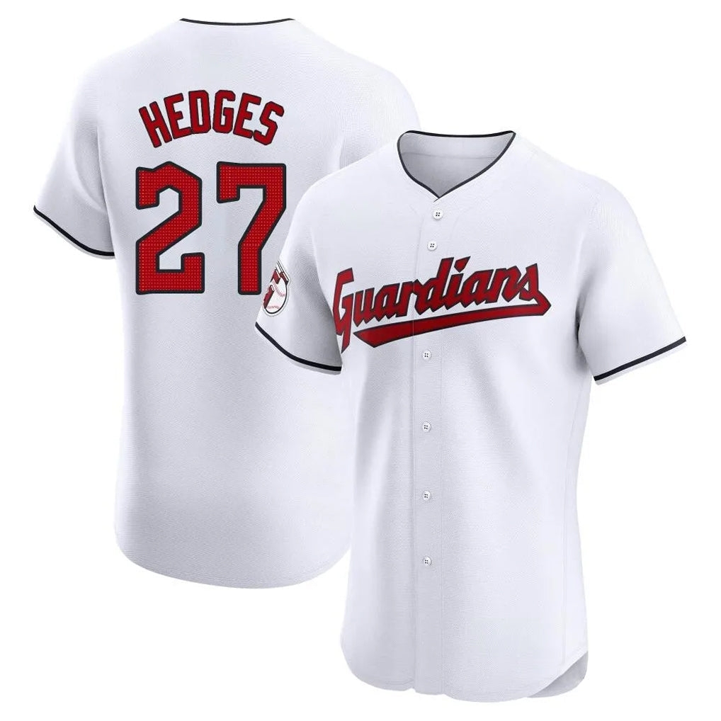 Silnrao C.Guardians #27 Austin Hedges Player White Limited Elite Home Stitched Jerseys