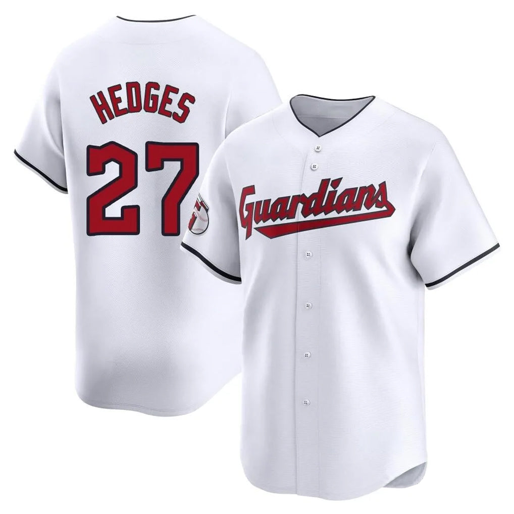 Silnrao C.Guardians #27 Austin Hedges Player White Limited Home Stitched Jerseys