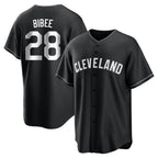 Silnrao C.Guardians #28 Tanner Bibee Player Black Home Game Stitched Jerseys