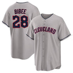 Silnrao C.Guardians #28 Tanner Bibee Player Gray Game Home Stitched Jerseys