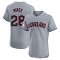 Silnrao C.Guardians #28 Tanner Bibee Player Gray Road Limited Elite Home Stitched Jerseys