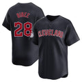 Silnrao C.Guardians #28 Tanner Bibee Player Navy Limited Home Game Stitched Jerseys