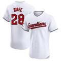 Silnrao C.Guardians #28 Tanner Bibee Player White Limited Elite Home Stitched Jerseys