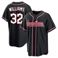 Silnrao C.Guardians #32 Gavin Williams Player Black Fashion Out Home Game Stitched Jerseys