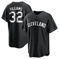 Silnrao C.Guardians #32 Gavin Williams Player Black Home Game Stitched Jerseys