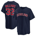 Silnrao C.Guardians #32 Gavin Williams Player Navy Game Home Stitched Jerseys
