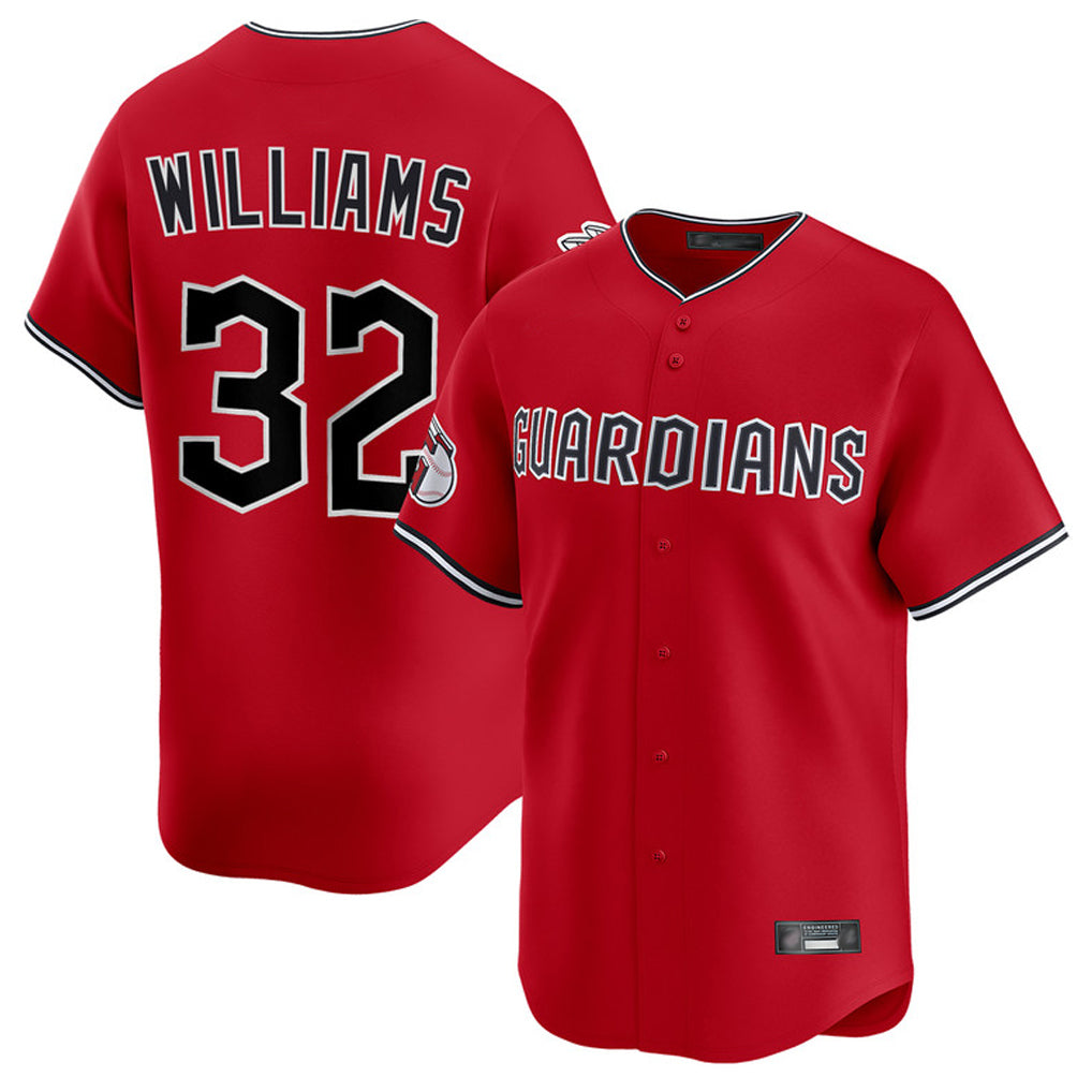 Silnrao C.Guardians #32 Gavin Williams Player Red Limited Home Stitched Jerseys