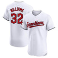Silnrao C.Guardians #32 Gavin Williams Player White Limited Elite Home Stitched Jerseys