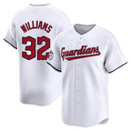 Silnrao C.Guardians #32 Gavin Williams Player White Limited Home Stitched Jerseys