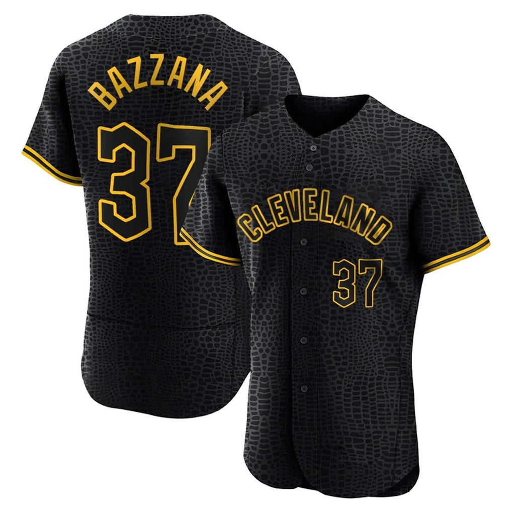 Silnrao C.Guardians #37 Travis Bazzana Player Black Snake Skin City Limited Elite Home Stitched Jerseys