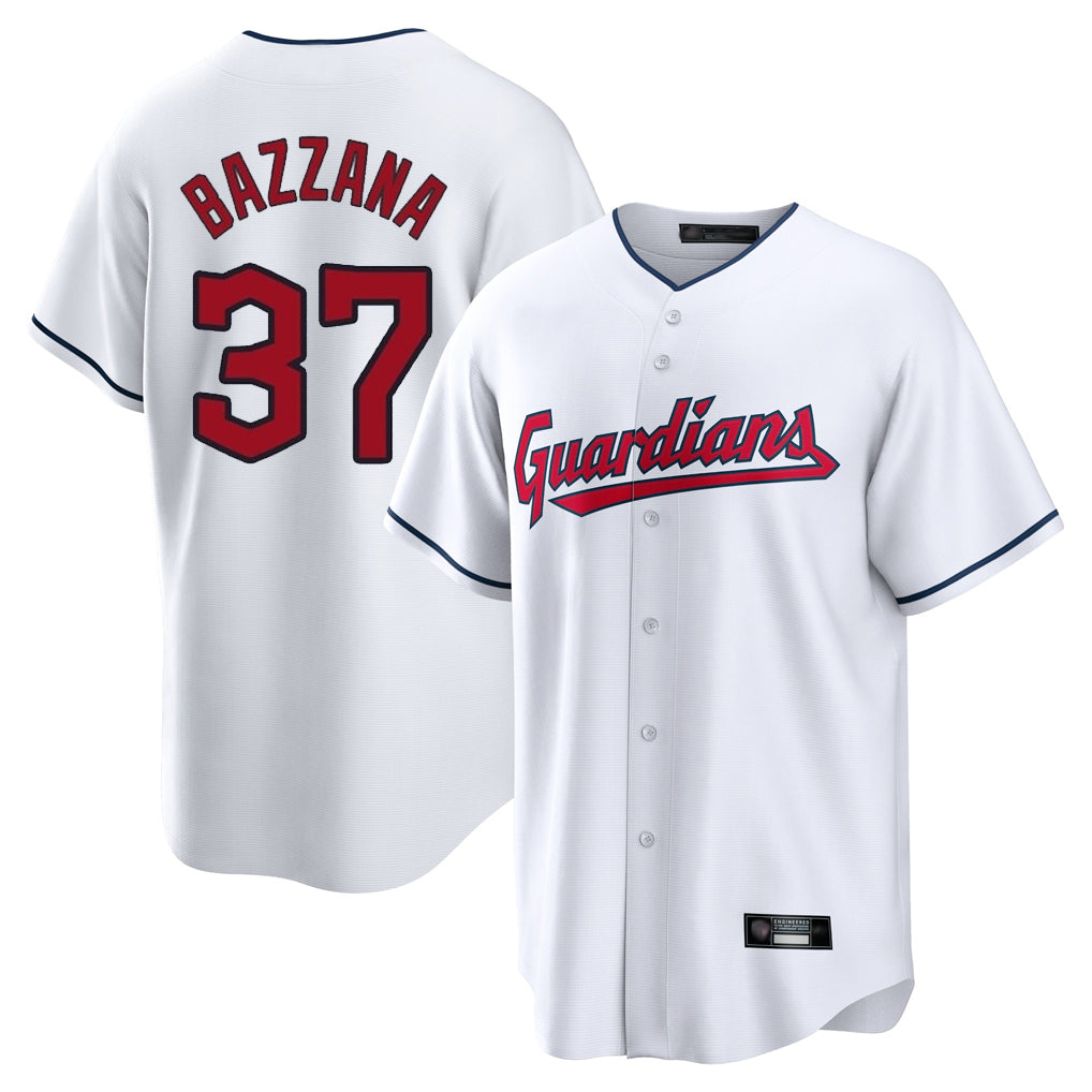 Silnrao C.Guardians #37 Travis Bazzana Player White Home Game Stitched Jerseys