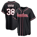 Silnrao C.Guardians #38 Steven Kwan Player Black Fashion Out Home Game Stitched Jerseys
