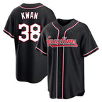 Silnrao C.Guardians #38 Steven Kwan Player Black Fashion Out Home Game Stitched Jerseys