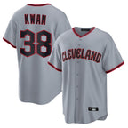 Silnrao C.Guardians #38 Steven Kwan Player Gray Home Game Stitched Jerseys