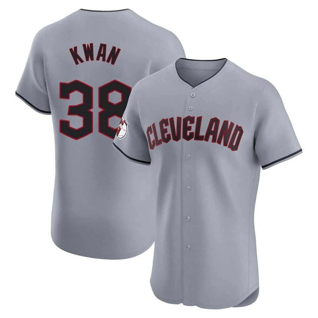 Silnrao C.Guardians #38 Steven Kwan Player Gray Road Limited Elite Home Stitched Jerseys