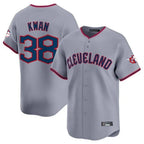 Silnrao C.Guardians #38 Steven Kwan Player Gray Road Limited Home Game Stitched Jerseys