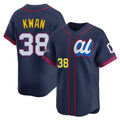 Silnrao C.Guardians #38 Steven Kwan Player Navy American League All-Star Edition Limited Home Stitched Jerseys