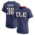 Silnrao C.Guardians #38 Steven Kwan Player Navy City Connect Limited Elite Home Stitched Jerseys