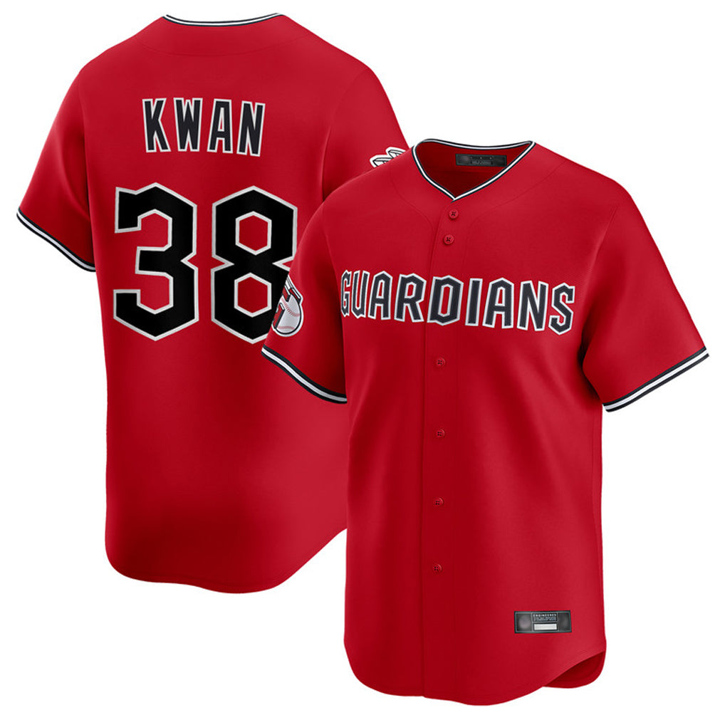 Silnrao C.Guardians #38 Steven Kwan Player Red Limited Home Stitched Jerseys