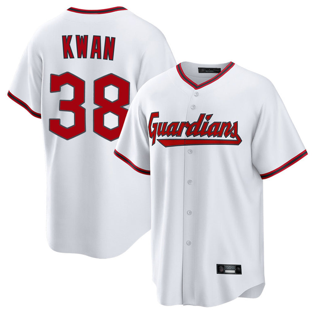Silnrao C.Guardians #38 Steven Kwan Player White Game Home Stitched Jerseys