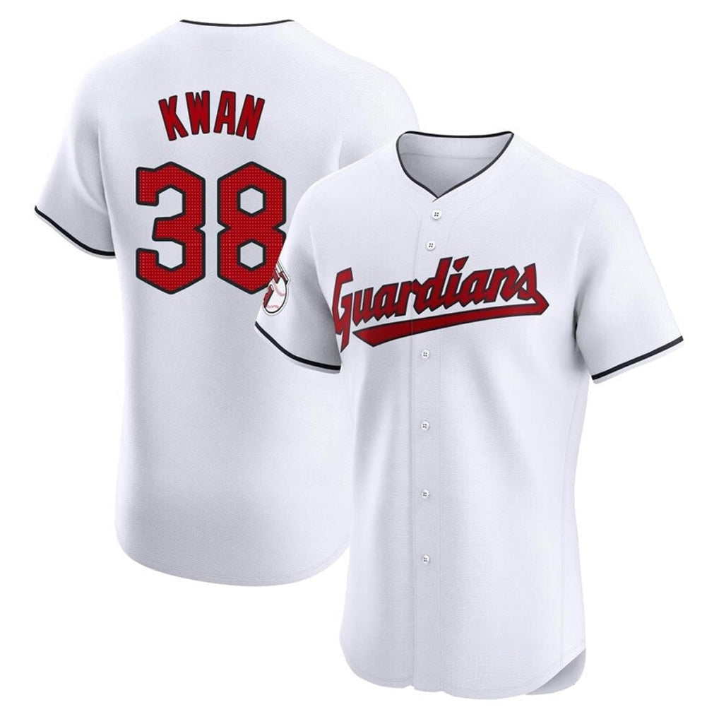 Silnrao C.Guardians #38 Steven Kwan Player White Limited Elite Home Stitched Jerseys