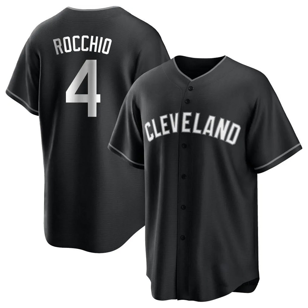 Silnrao C.Guardians #4 Brayan Rocchio Player Black Home Game Stitched Jerseys