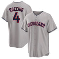 Silnrao C.Guardians #4 Brayan Rocchio Player Gray Game Home Stitched Jerseys