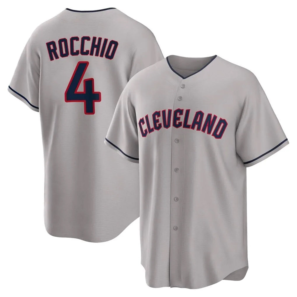 Silnrao C.Guardians #4 Brayan Rocchio Player Gray Game Home Stitched Jerseys