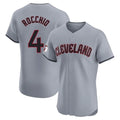 Silnrao C.Guardians #4 Brayan Rocchio Player Gray Road Limited Elite Home Stitched Jerseys