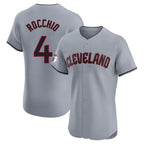 Silnrao C.Guardians #4 Brayan Rocchio Player Gray Road Limited Elite Home Stitched Jerseys