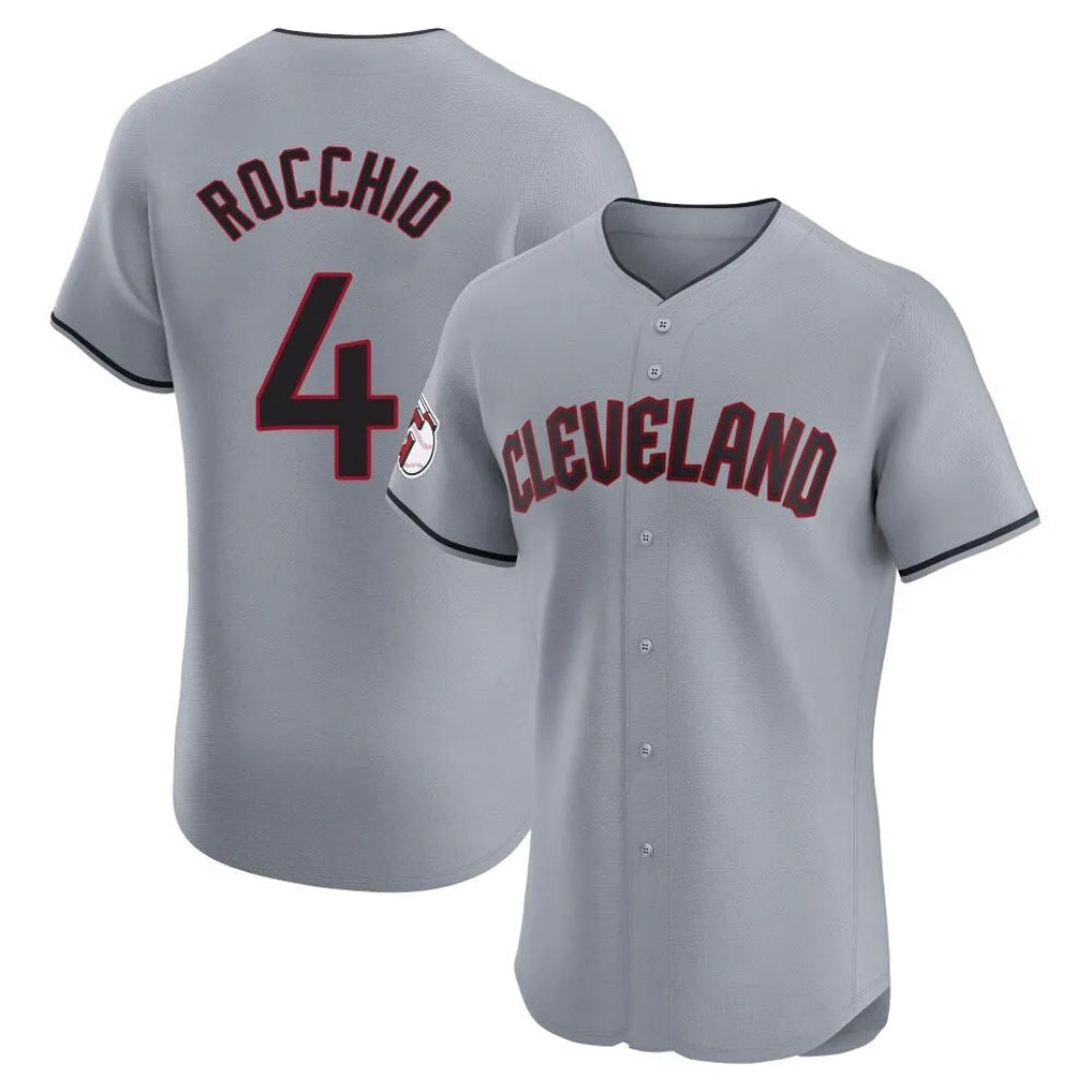 Silnrao C.Guardians #4 Brayan Rocchio Player Gray Road Limited Elite Home Stitched Jerseys