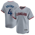 Silnrao C.Guardians #4 Brayan Rocchio Player Gray Road Limited Home Game Stitched Jerseys