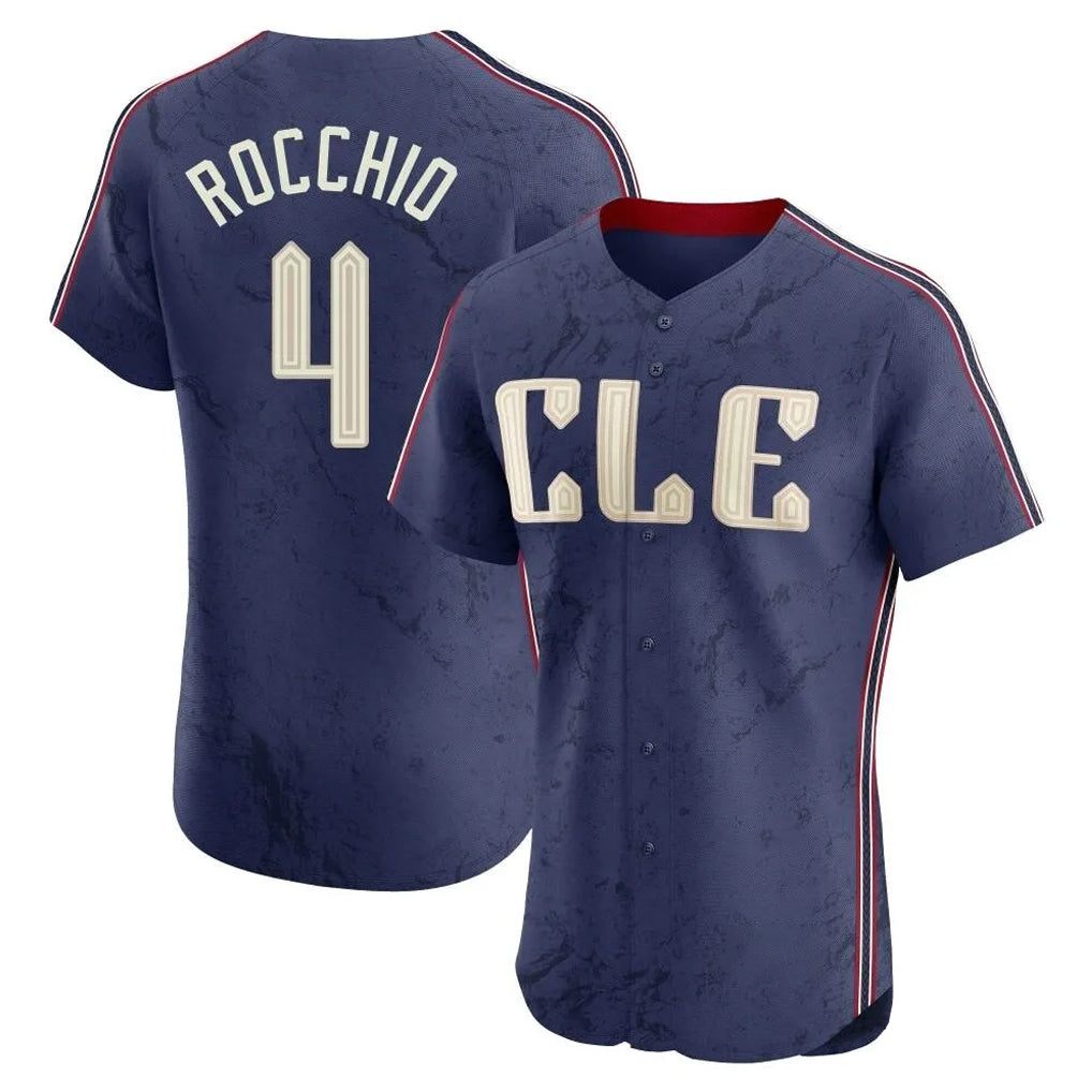 Silnrao C.Guardians #4 Brayan Rocchio Player Navy City Connect Limited Elite Home Stitched Jerseys