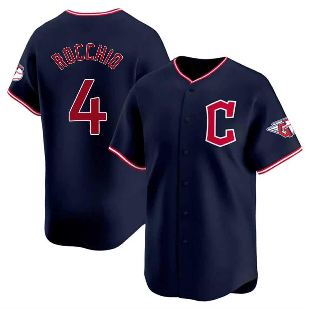 Silnrao C.Guardians #4 Brayan Rocchio Player Navy Limited Home Stitched Jerseys
