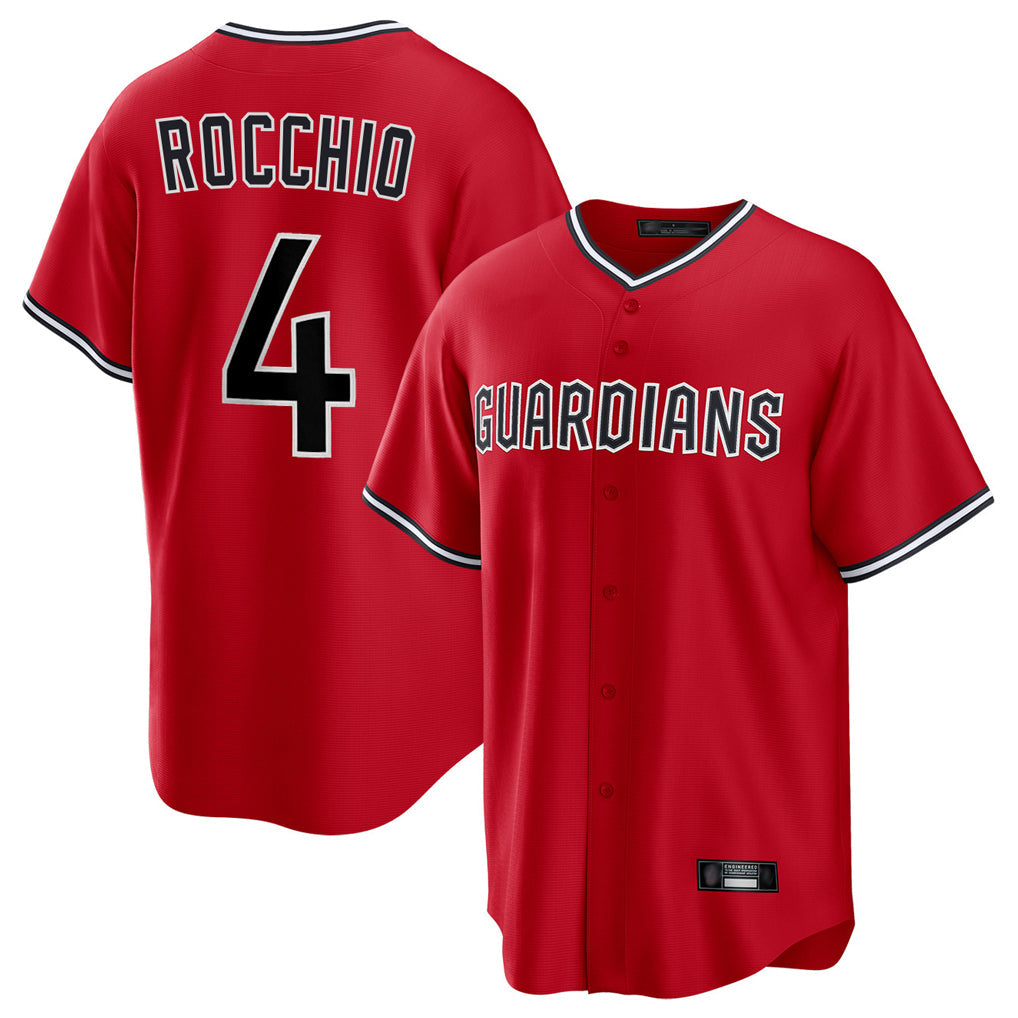Silnrao C.Guardians #4 Brayan Rocchio Player Red Home Game Stitched Jerseys