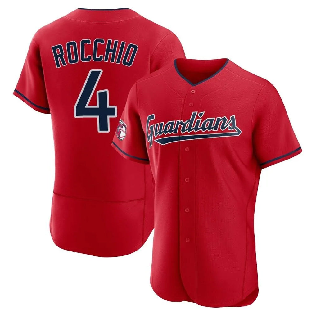 Silnrao C.Guardians #4 Brayan Rocchio Player Red Limited Elite Home Stitched Jerseys