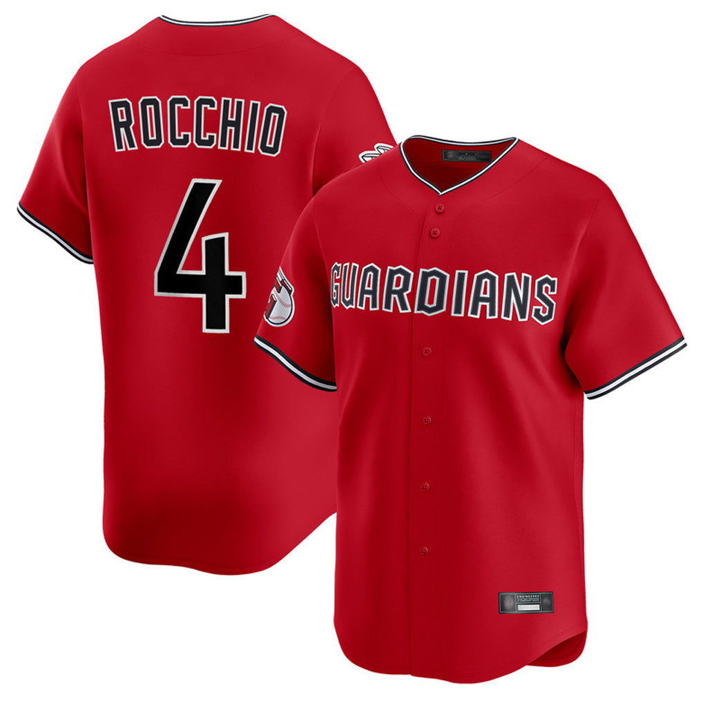 Silnrao C.Guardians #4 Brayan Rocchio Player Red Limited Home Stitched Jerseys