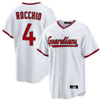 Silnrao C.Guardians #4 Brayan Rocchio Player White Game Home Stitched Jerseys