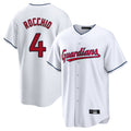 Silnrao C.Guardians #4 Brayan Rocchio Player White Home Game Stitched Jerseys