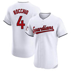 Silnrao C.Guardians #4 Brayan Rocchio Player White Limited Elite Home Stitched Jerseys