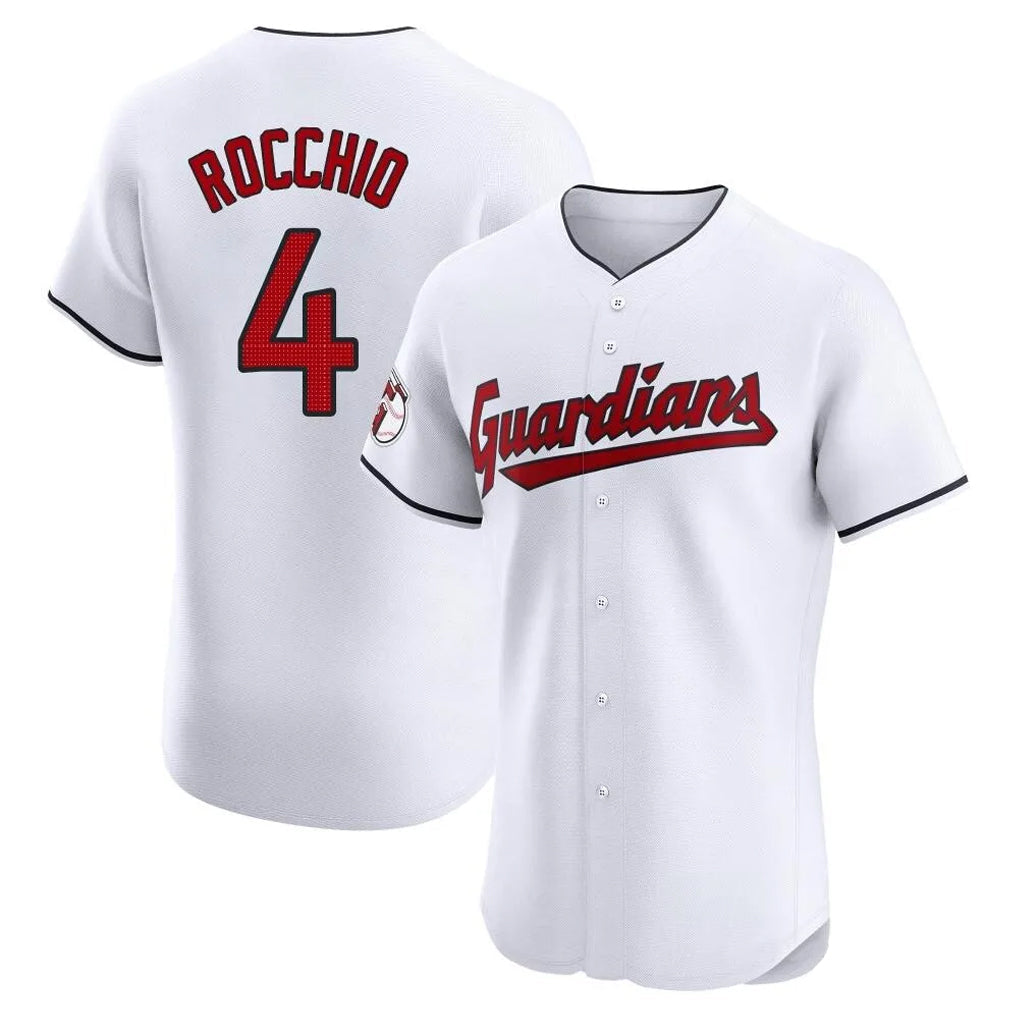 Silnrao C.Guardians #4 Brayan Rocchio Player White Limited Elite Home Stitched Jerseys